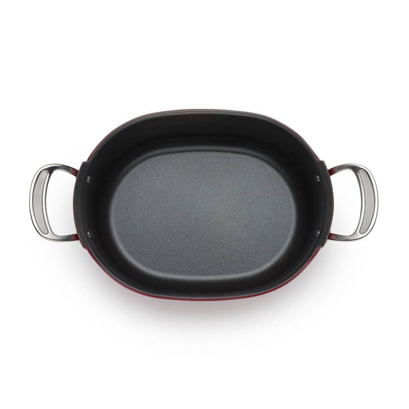 T-fal Oval Covered 6.3qt Cast Aluminum Pot, Red