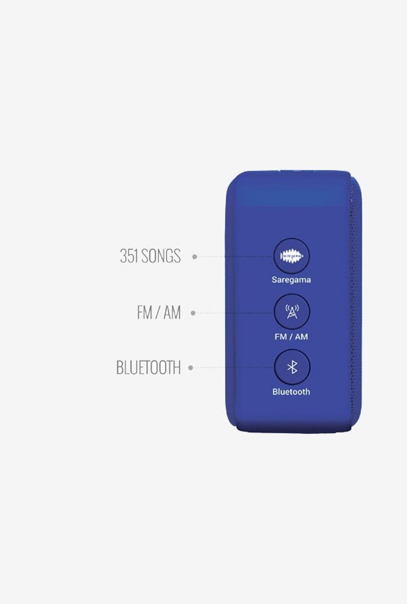 Saregama Carvaan SCM02 Mini 2.0 Bluetooth Speaker (Regal Blue)