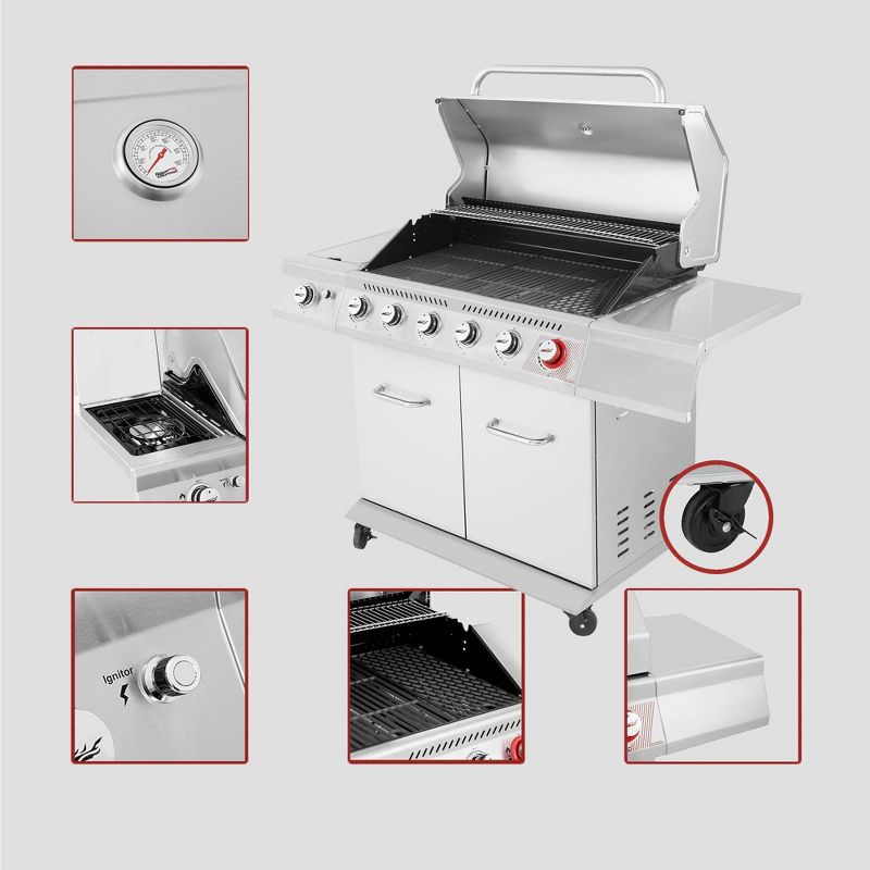 Royal Gourmet 6-Burner Stainless Steel Gas Grill GA6402S