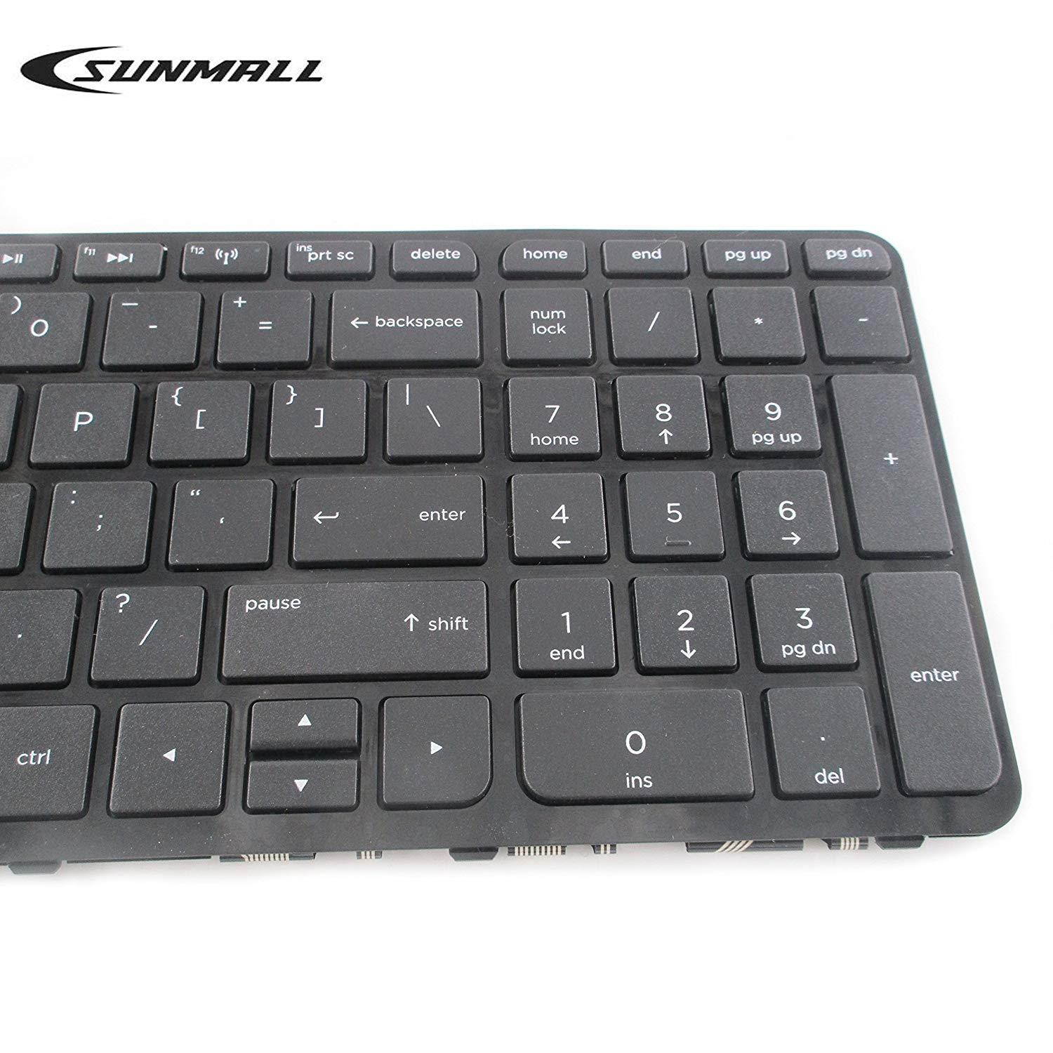 SUNMALL Keyboard Replacement with Frame for HP Pavilion 17-E 17-E000 17-e100 Serries Laptop Black US Layout(6 Months Warranty)