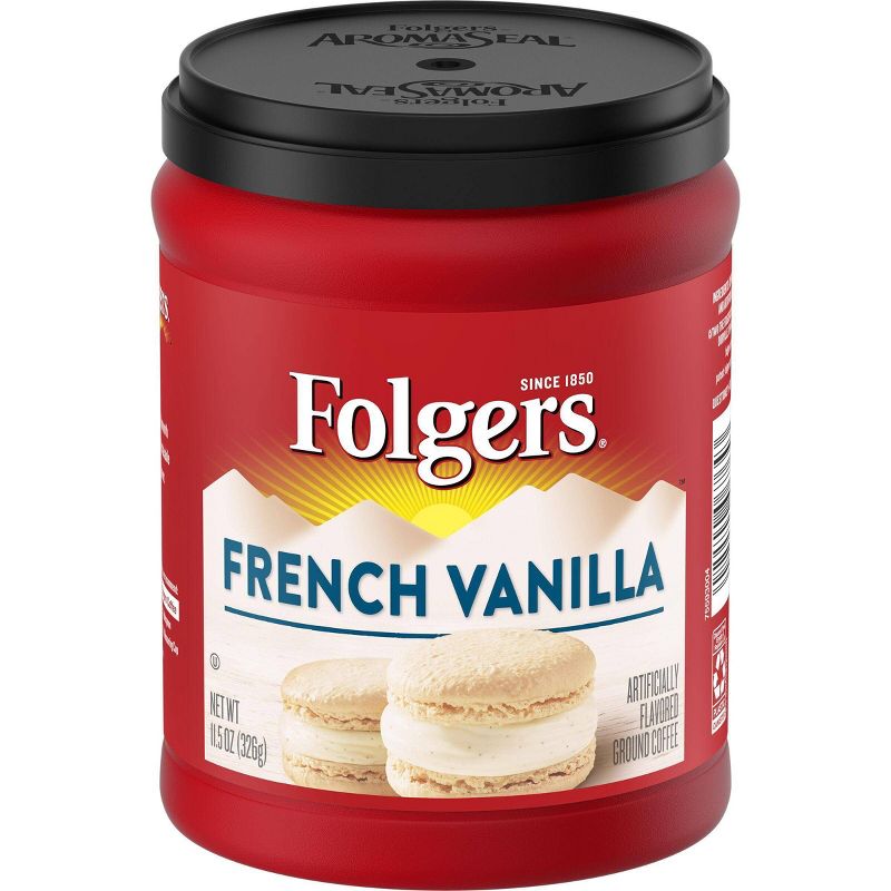 Folgers Flavors French Vanilla Mountain Grown Medium Roast Ground Coffee - 11.5oz