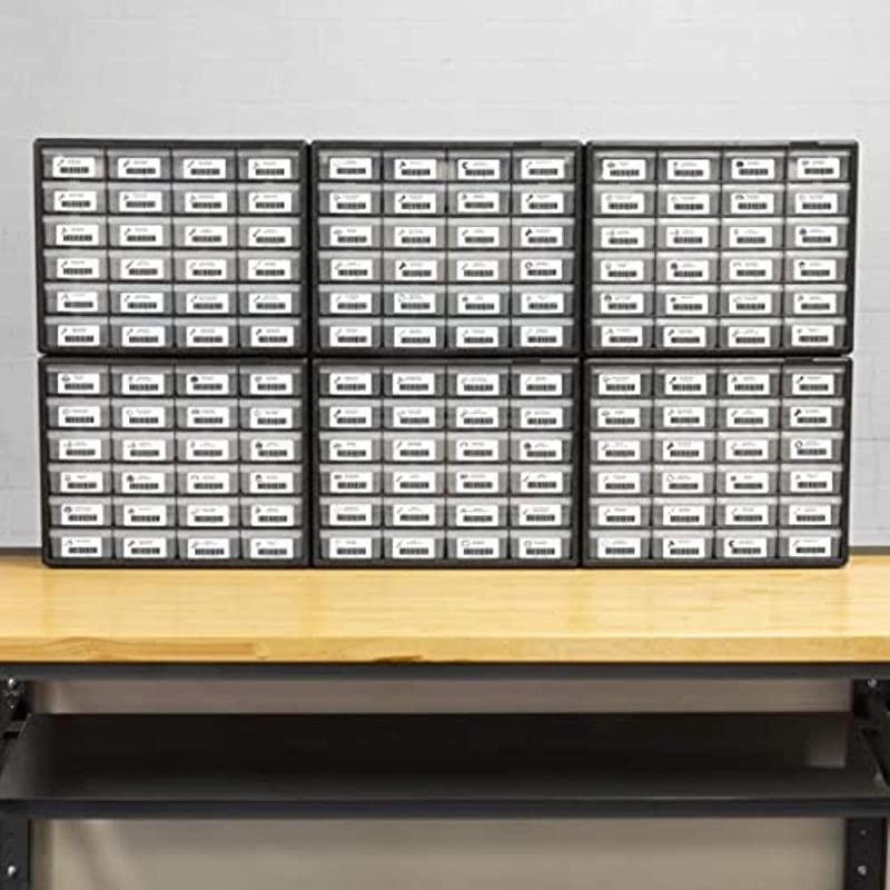 24 Drawer 10124 Plastic Parts Storage Hardware and Craft Cabinet 20Inch W x 6Inch D x 16Inch H Black 1Pack