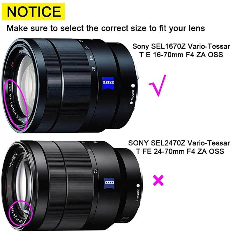55mm Lens Cap Cover with Keeper for Sony EMount 1670mm F4 ZASony 18135mm F3556 OSS Lens for Sony Alpha a6600 a6500 a6400 a6300 a6100 a6000 a5100 a50002 Pack