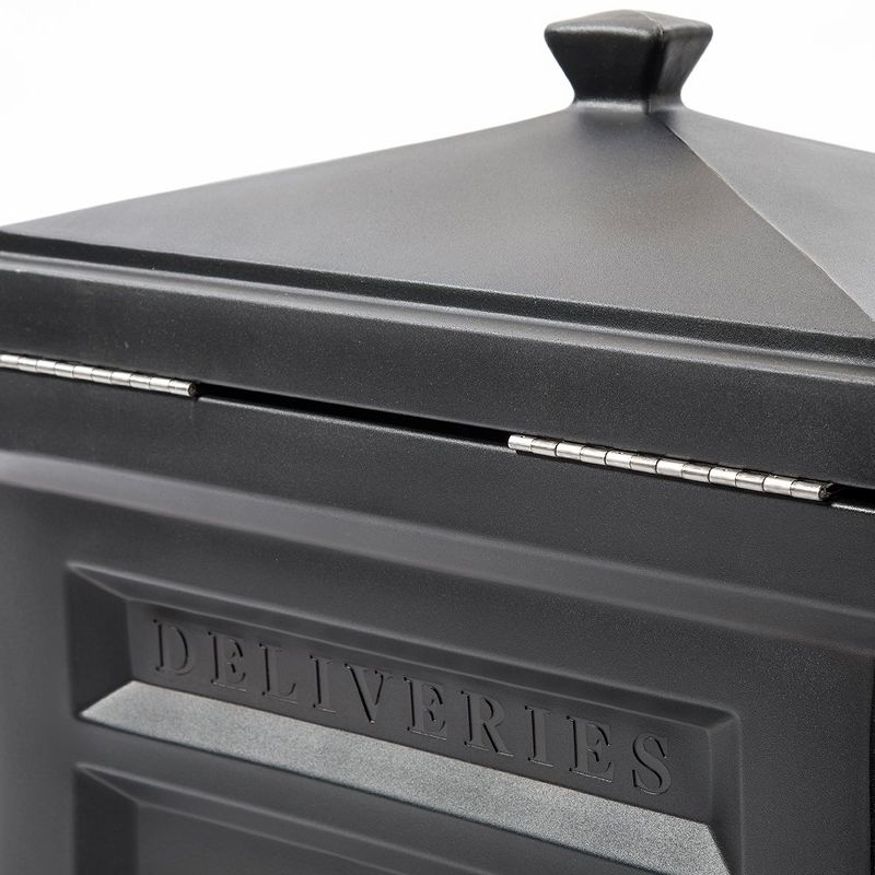 Step2 583799 Locking Deluxe Package Parcel Mail Delivery Box Plastic, Black