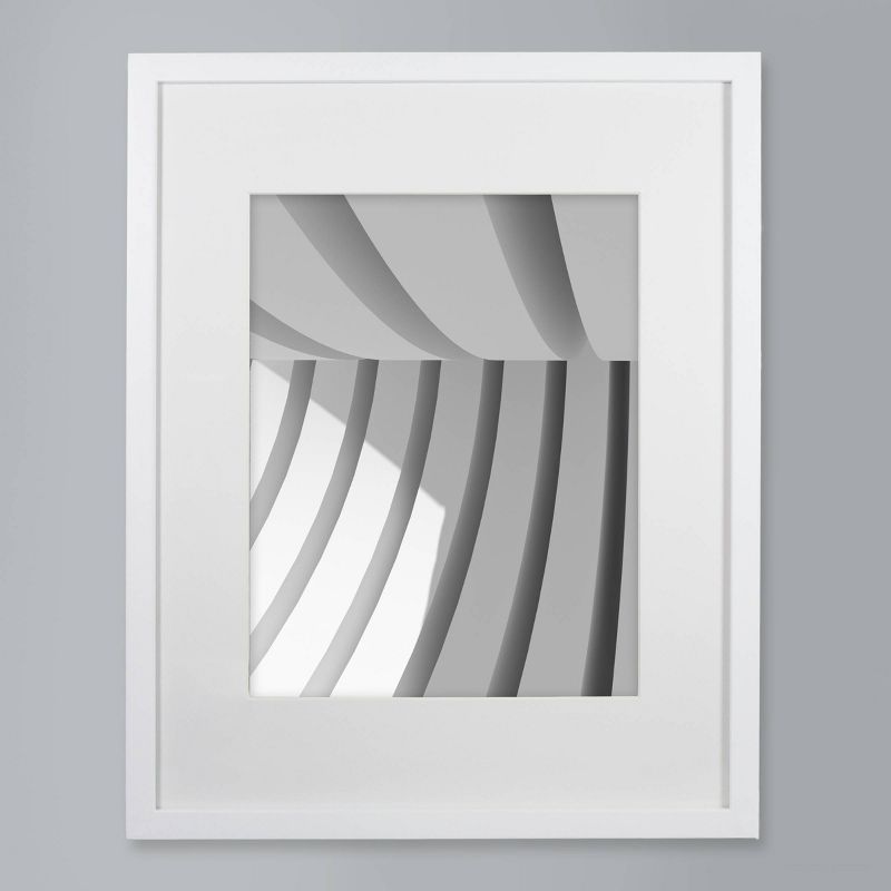 11" x 14" Matted Wood Frame White - Made By Design™