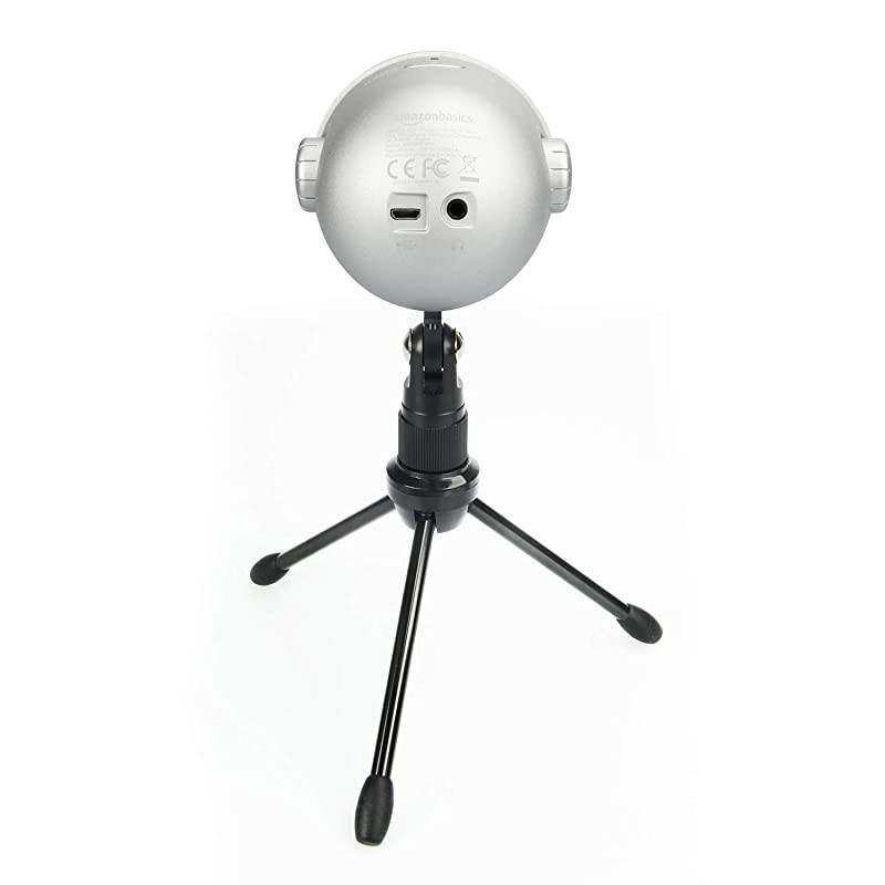 Basics Desktop Mini Condenser Mic Microphone - Silver
