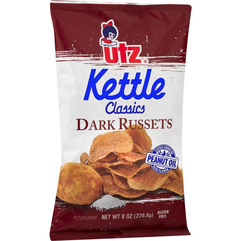 Utz Kettle Classics Dark Russets Kettle Cooked Potato Chips - 8oz