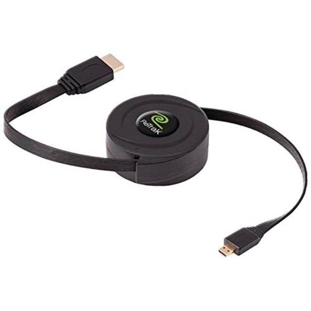retrak retractable hdmi to micro cable a to d for tablets etcablehdad