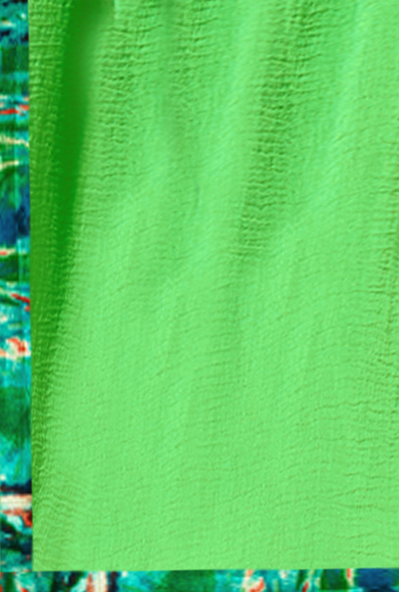 Saree Mall Yellow & Green Textured Cotton Dress Material