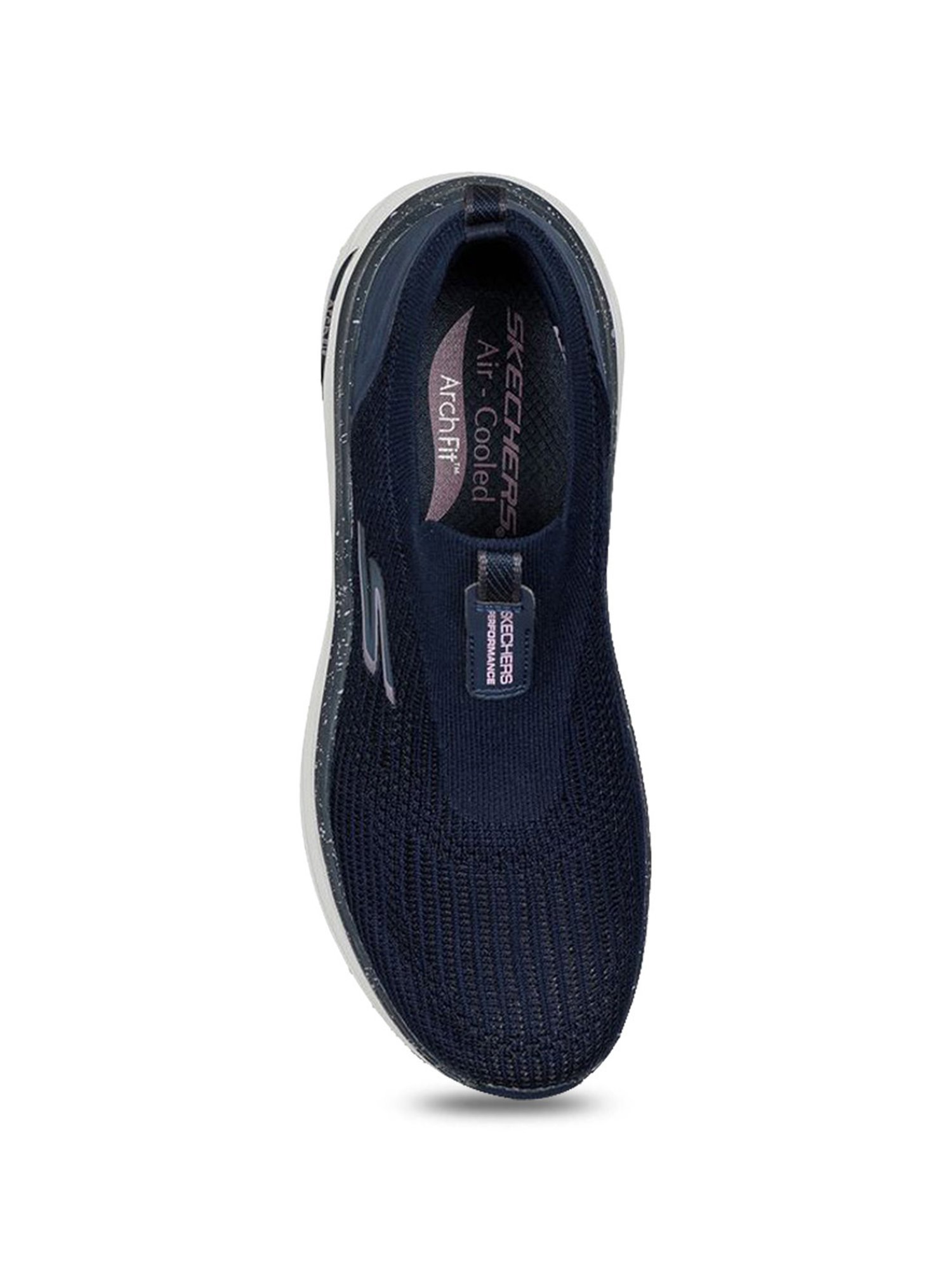 Skechers Women's MAX CUSHIONING ARCH FIT - MYR Navy Lavender Running Shoes