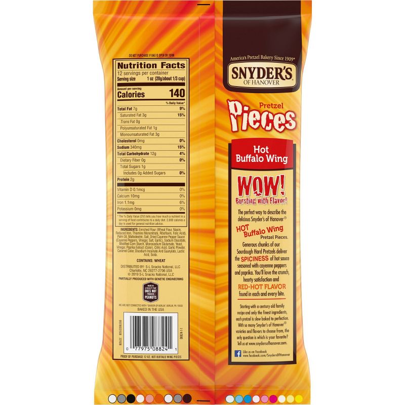 Snyder's Hot Buffalo Wing Pretzel Pieces - 12oz