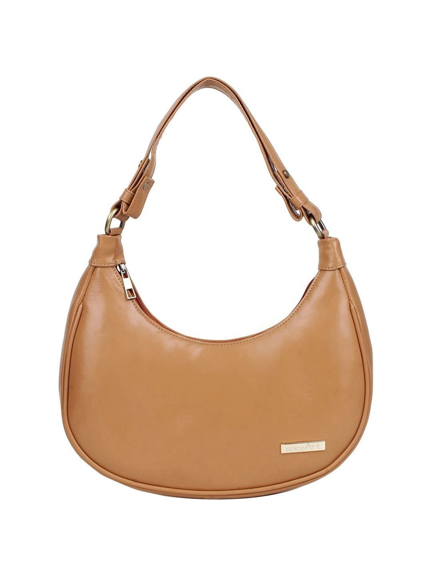 Spice Art Tan Textured Medium Hobo Handbag