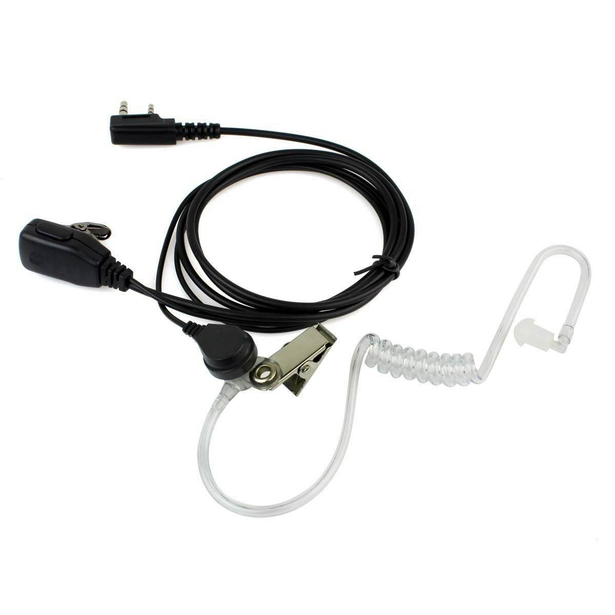 ACOUSTIC TUBE Covert Earpiece PTT Mic For Kenwood Wouxun Puxing Linton