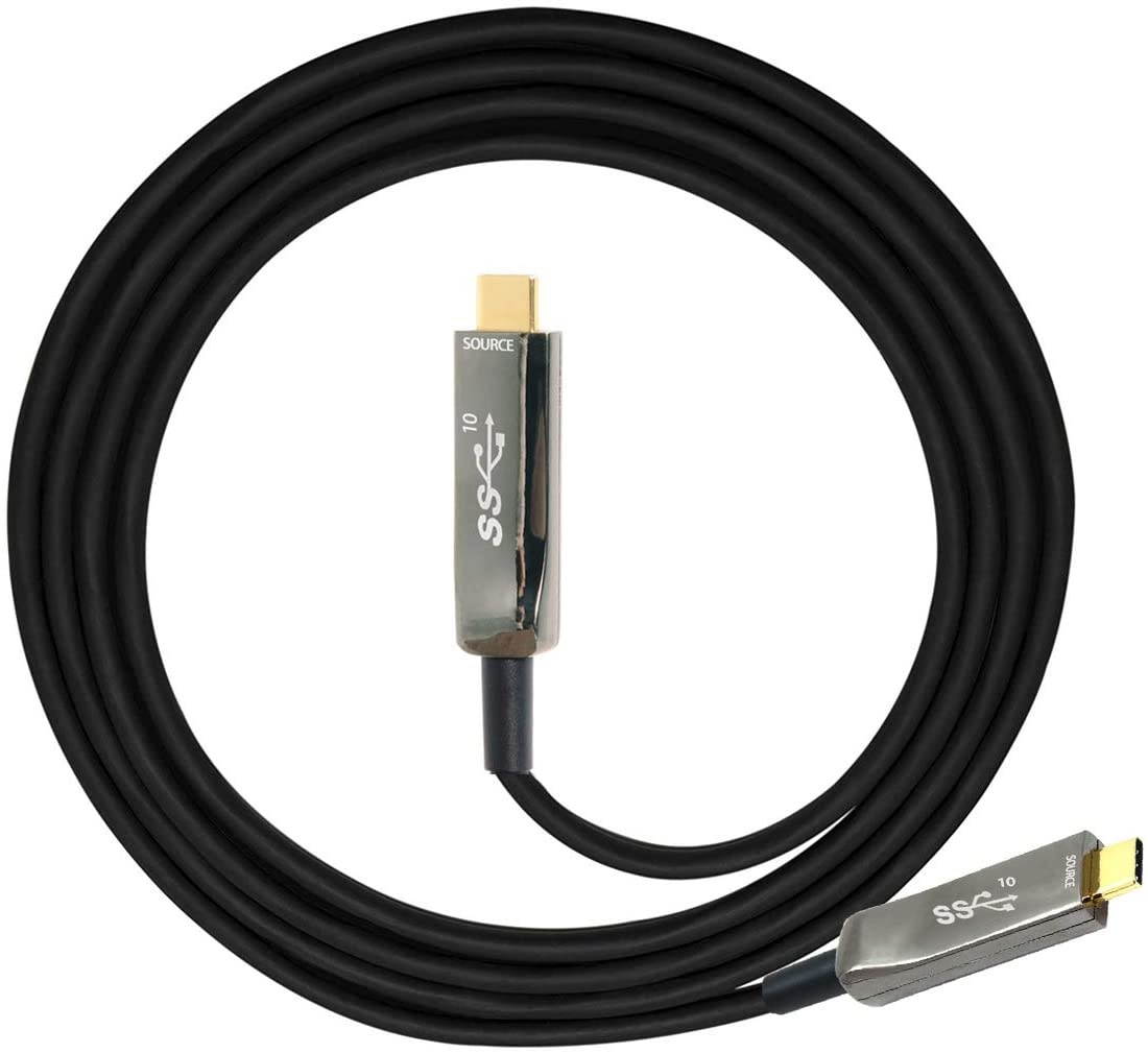 Xiwai USB-C Type-C Cable 5M 8M 10M Active Fiber Optic Fast Transfer Gen2 10Gbps (10.0M)