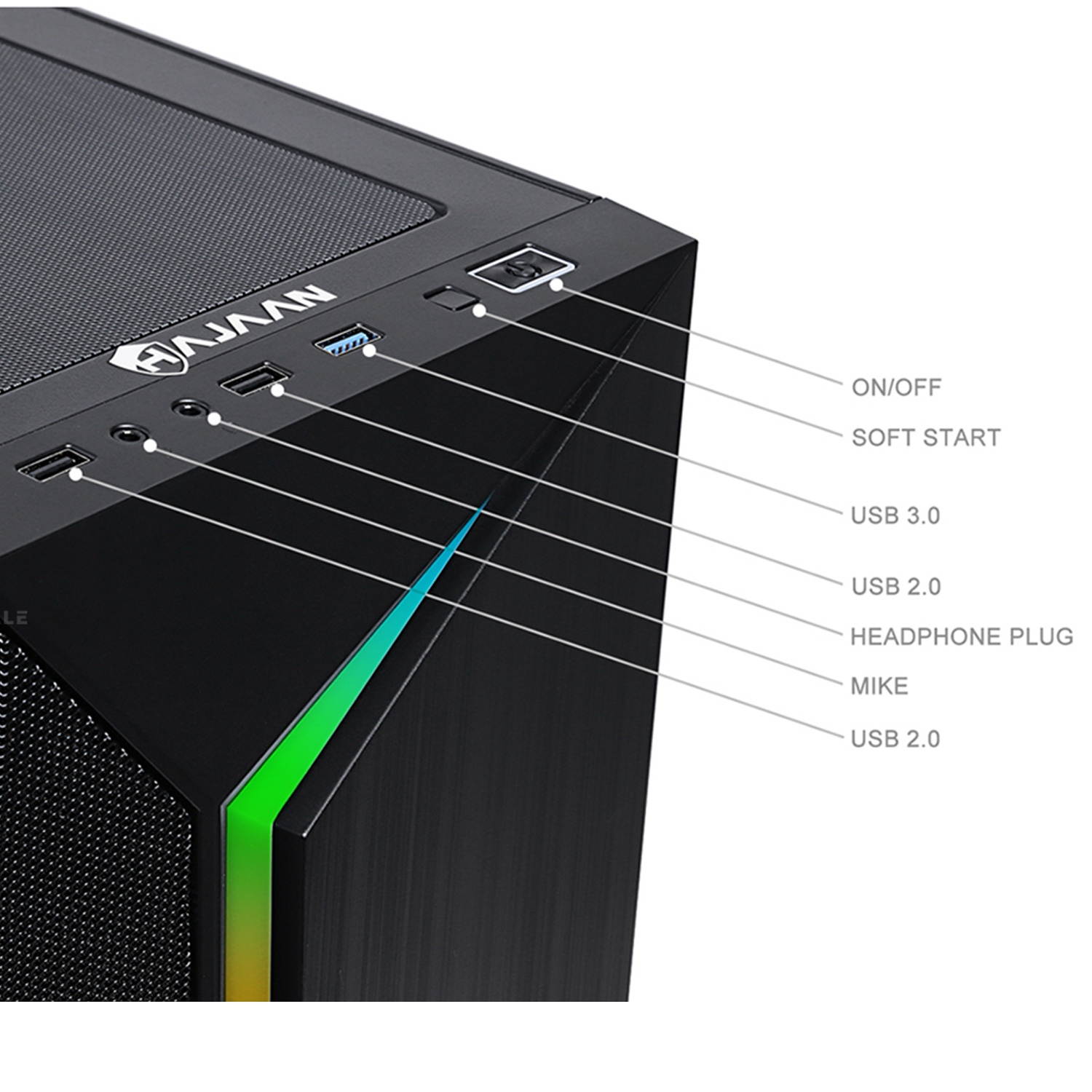 HAJAAN Gaming Tower PC, Intel Ci7-9700 Octa-Core Processor up to 4.70 GHz, Nvidia GeForce GTX 1660 6GB, 32GB DDR4 RAM, 512GB SSD, 1TB HDD, RGB Case Lighting, WiFi, Windows 10 Home (Thunder T90)