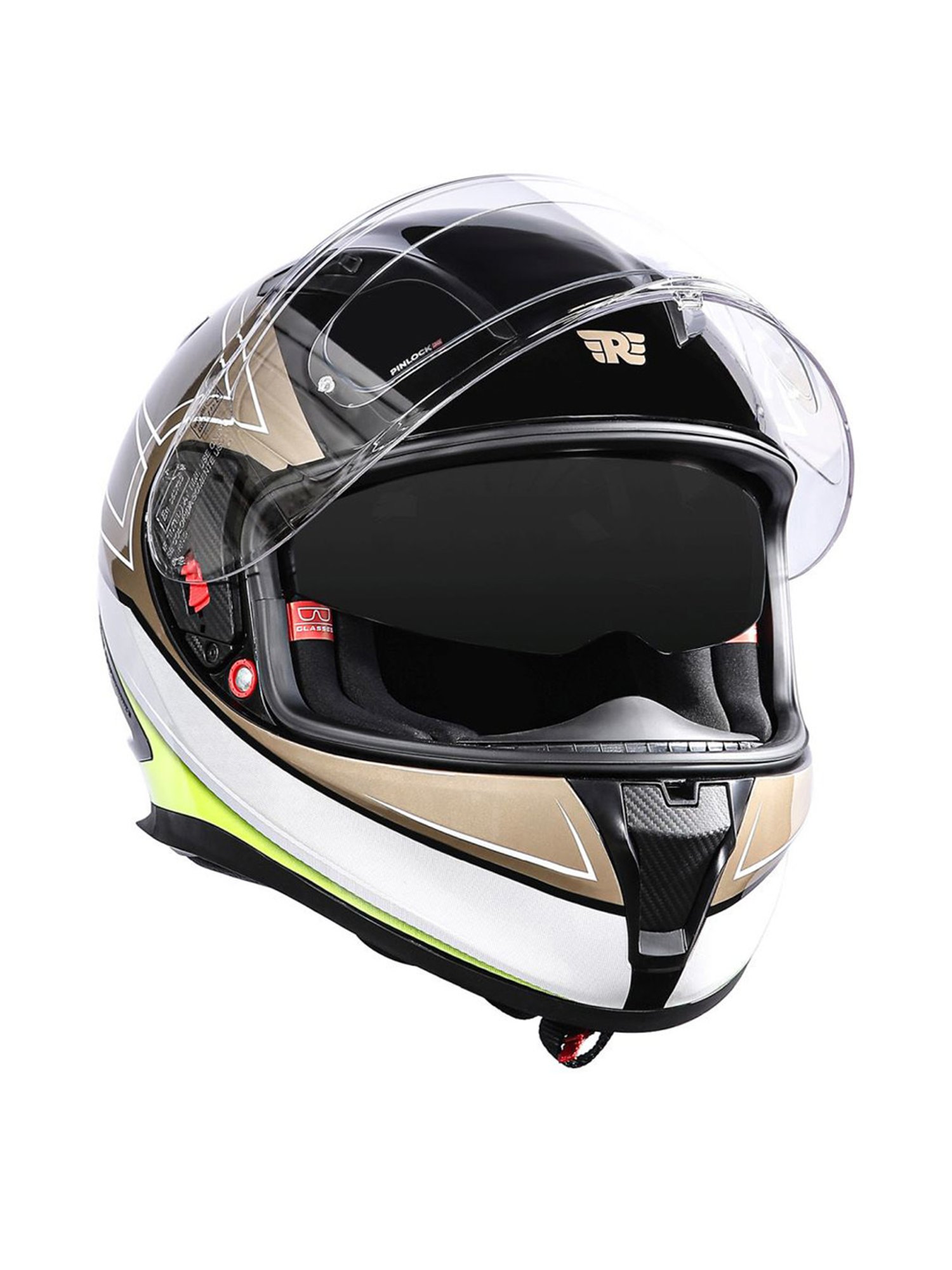 Royal Enfield SpeedX Full Face Golden Printed Helmet