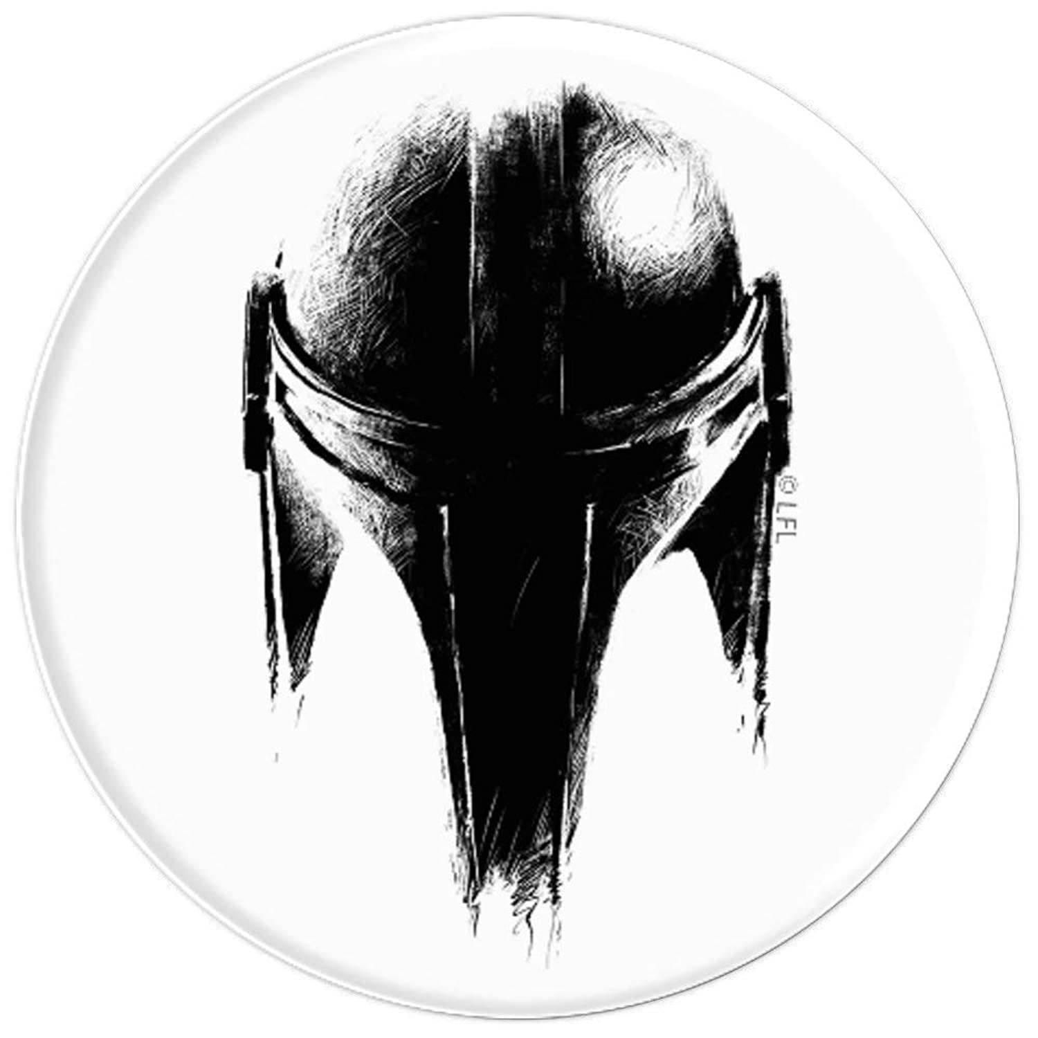 Star Wars The Mandalorian Metallic Helmet PopSockets Grip and Stand for Phones and Tablets