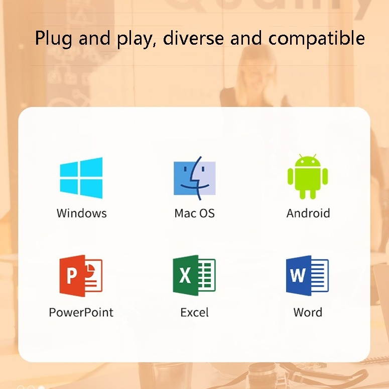 Deli 2.4GHz Laser Page Turning Pen Rechargeable Speech Projector Pen, Model: 2802L