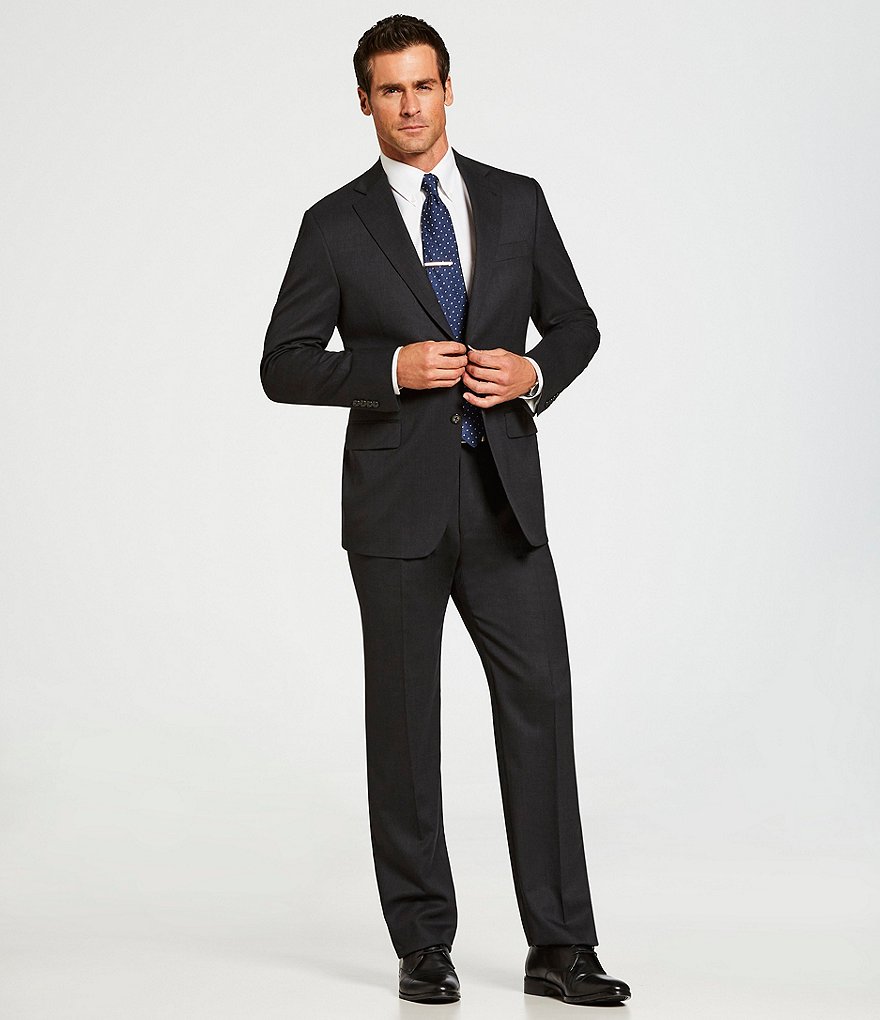 Cremieux Classic Fit Pleated Pant Solid Wool Suit