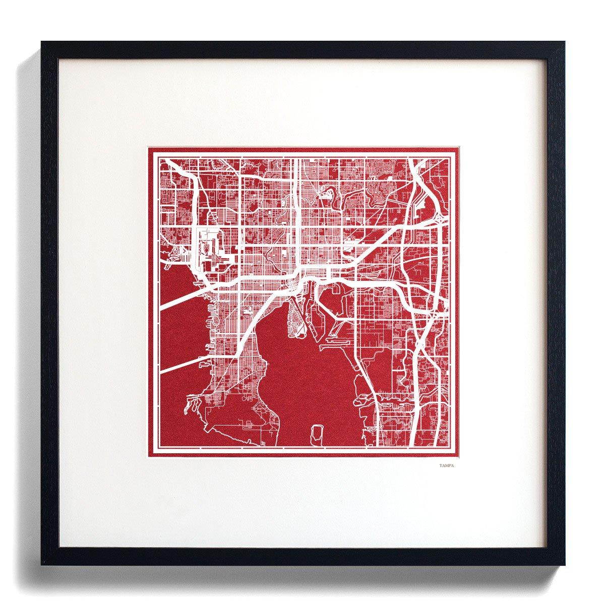 Mexico City Paper Cut Map by O3 Design Studio White 12x12 inches Paper Art