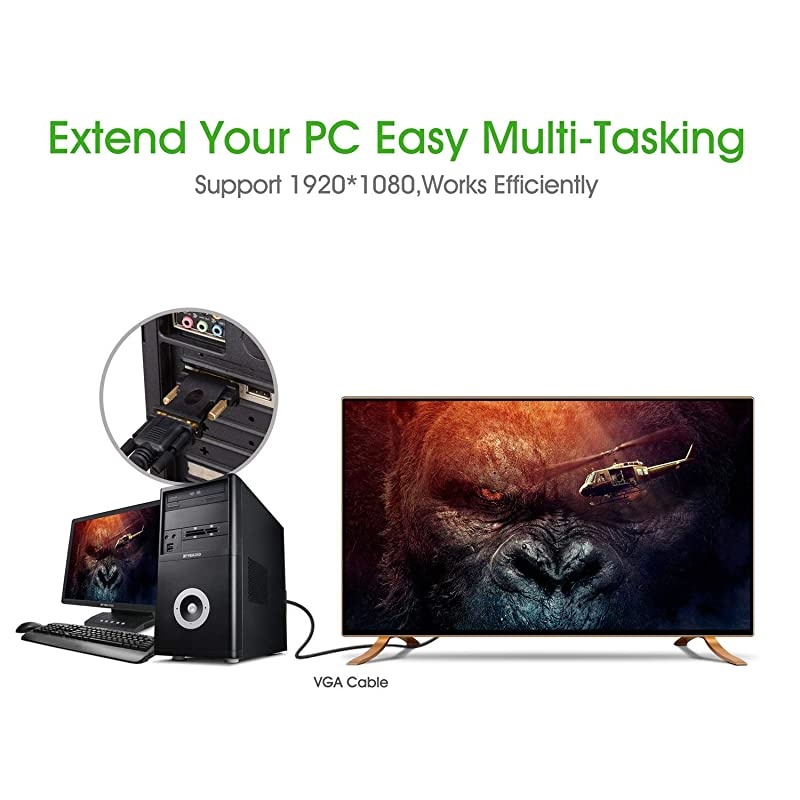 Active DVI 24+1 DVID M to VGA with Chip Active Converter BlackShorts