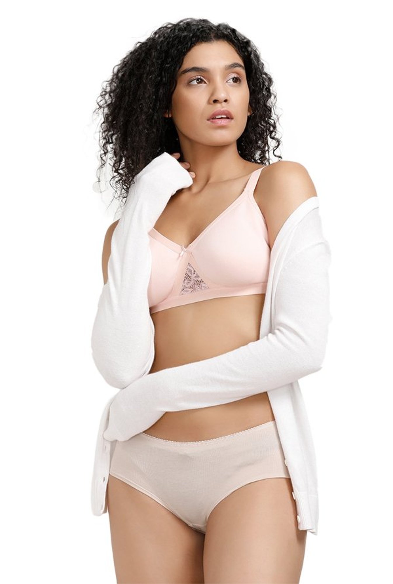 Rosaline By Zivame Pink Non Wired Non Padded Bra