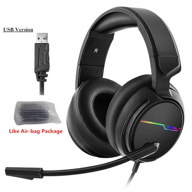 USB 7.1 Surround Sound Gaming Headset for PC Gamer Xiberia V20 /3.5mm Bass casque Game Headset for PS4/New Xbox One/Mac With Mic