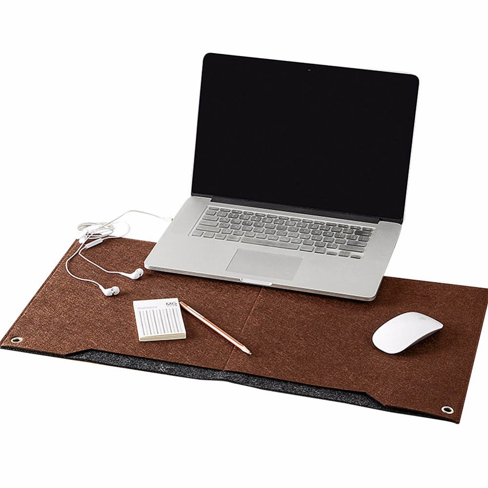 Jansicotek Professional Felt Mouse Pad 2 Layers XL Size 600x300MM Office Desk Mat Fashion Durable Computer Desk Mat Modern Table Felt with Pen Holder for Home Office Use
