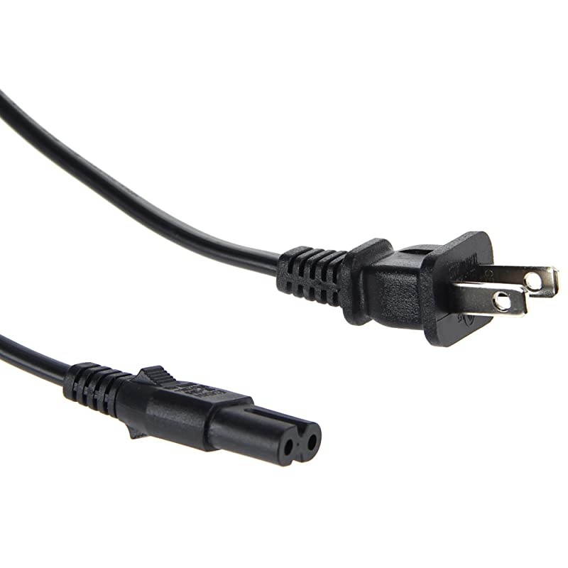 Basics Replacement Power Cable for PS4 Slim and Xbox One S X 6 Foot Cord Black