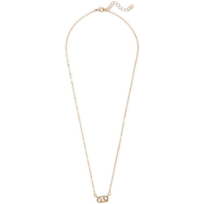 Zodaca 2 Piece Cancer Zodiac Necklace and Bracelet Jewelry Set for Women, Gold