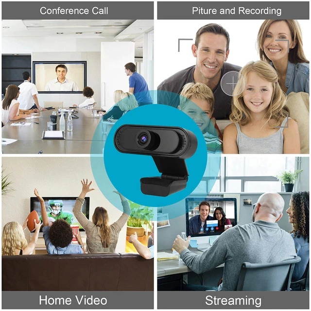 1080P HD Webcam With Microphone Web Camera For Live Broadcast Video Calling Conferenc Online Class Web PC