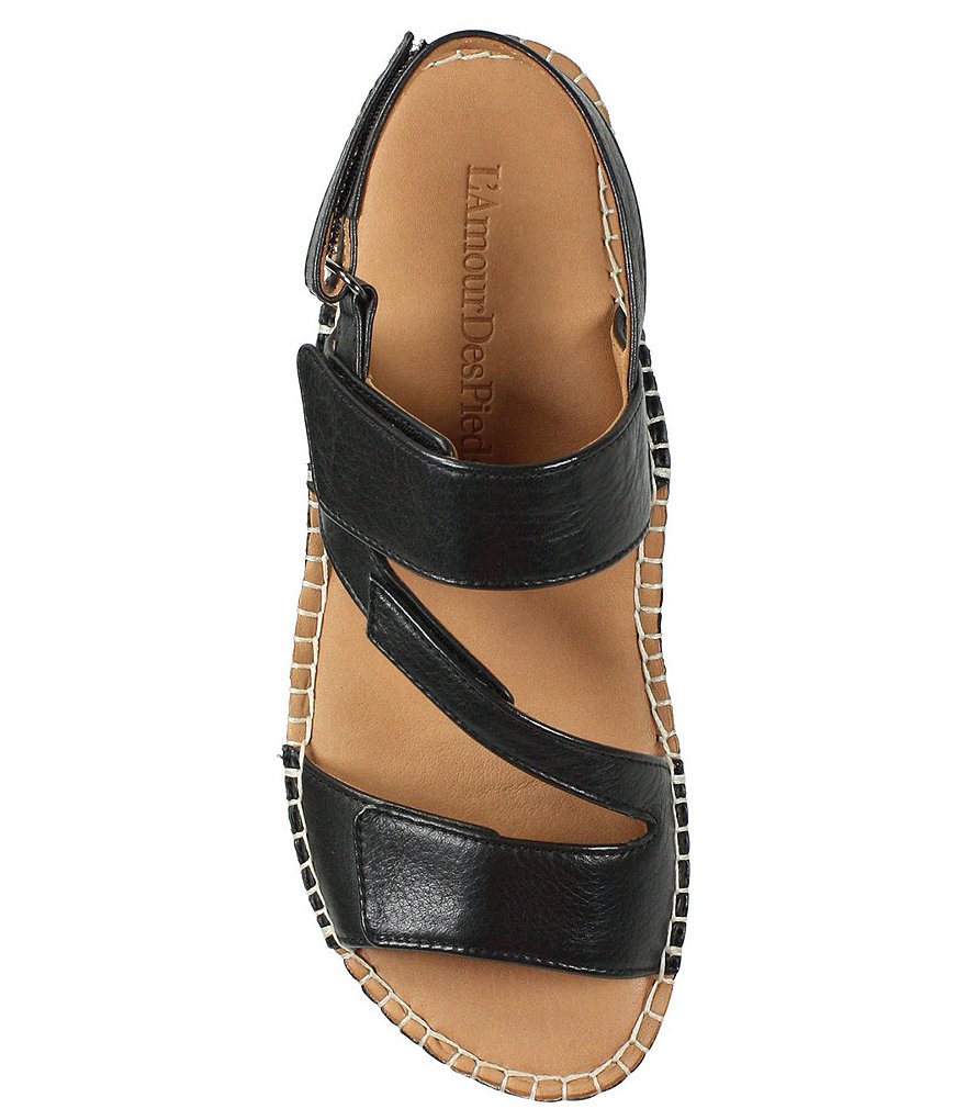 L'Amour Des Pieds Yamona Leather Wedge Sandals