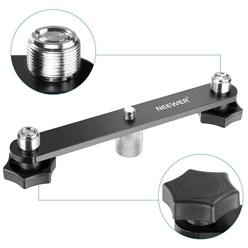 NW036 Microphone Bar Durable Sturdy Steel Microphone Mount Bracket Tbar with Standard 58inch Thread Smooth Finish Suitable for Most Microphones Clips Stands Boom Arms Original Version
