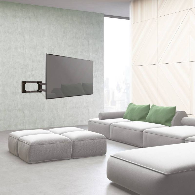 Barkan 13" - 80" 4-Movement Patented to Fit Various Screen Types Flat / Curved TV Wall Mount - Black