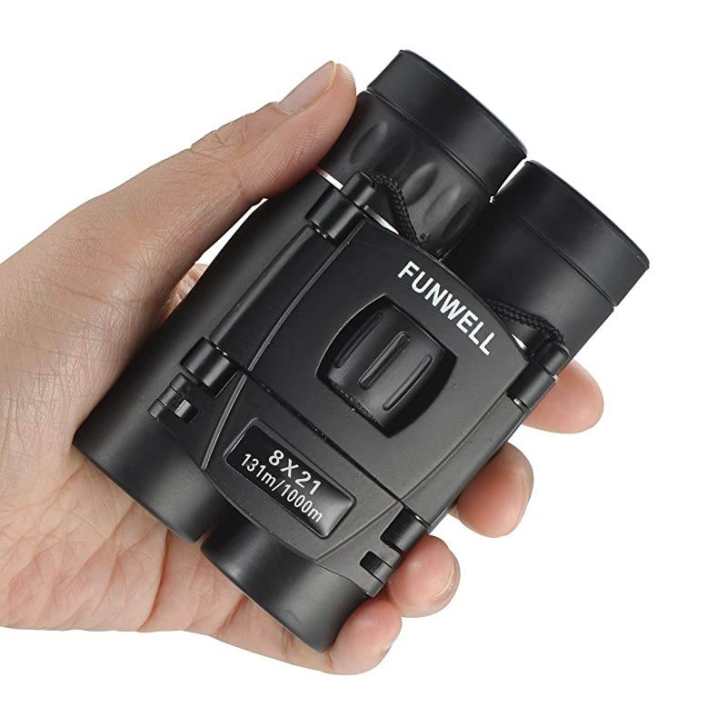 Compact Lightweight 8x21 Small Binoculars for Concert Opera Sports Game Outdoors Hiking Travel Kids Bird Watching Christmas Gift