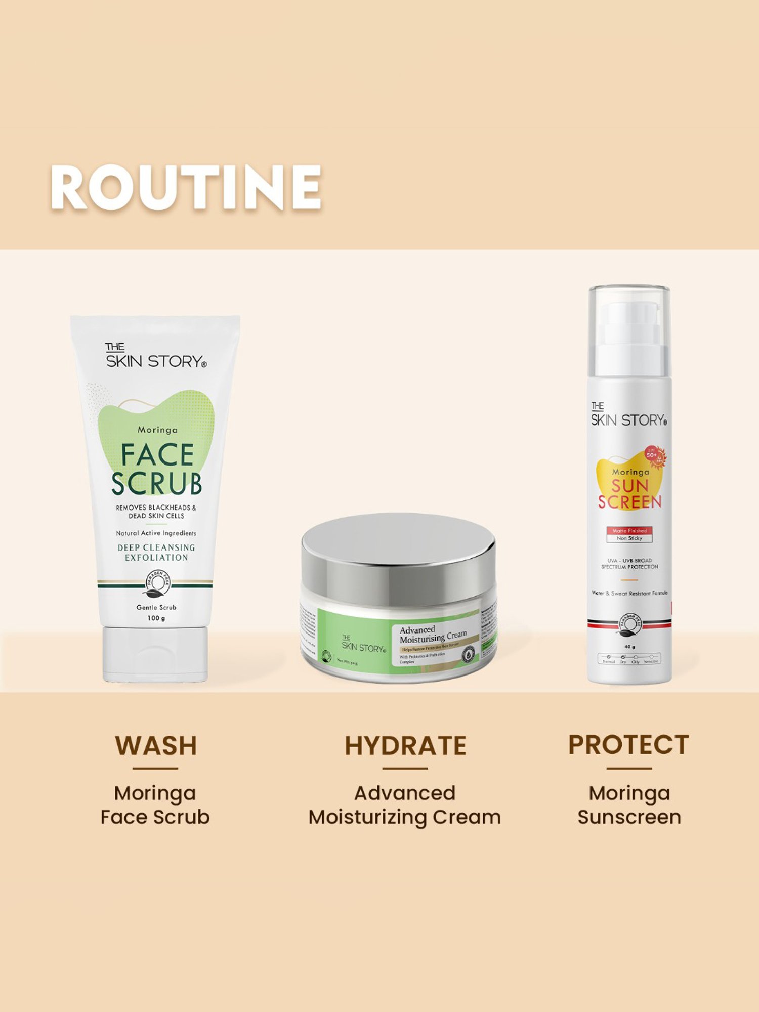 The Skin Story Moringa Deep Cleansing Exfoliation Face Scrub - 100 gm