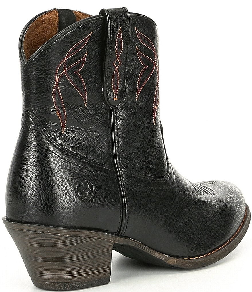Ariat Darlin Short Leather Block Heel Western Boots