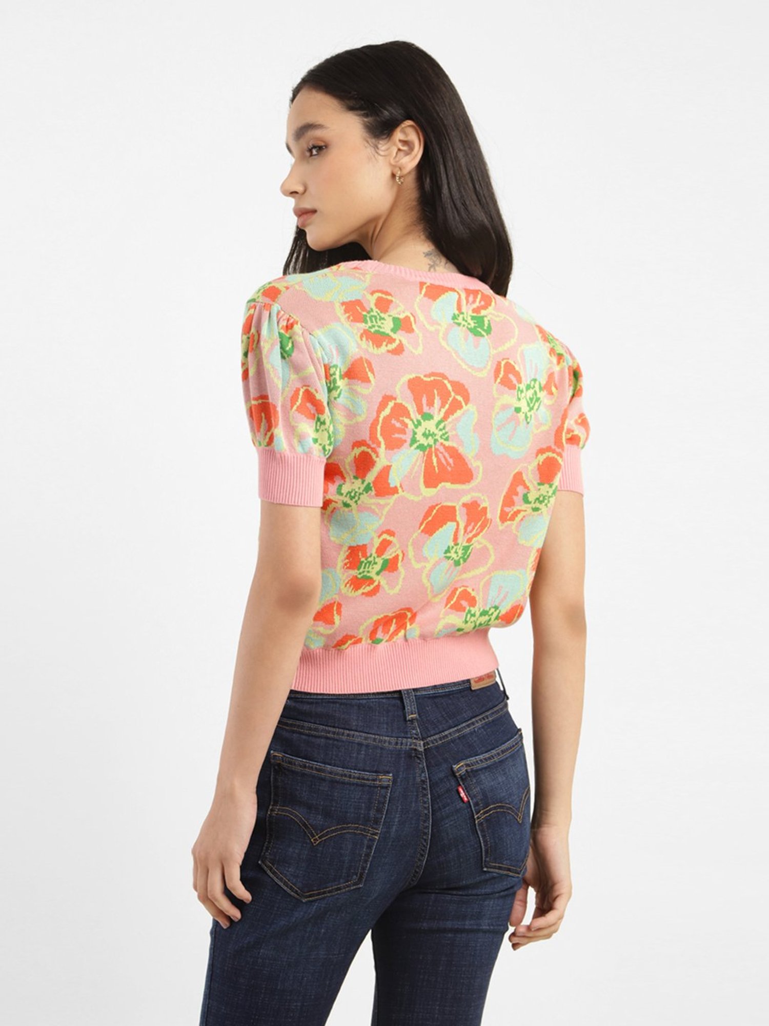 Levi's Peach Floral Sweater