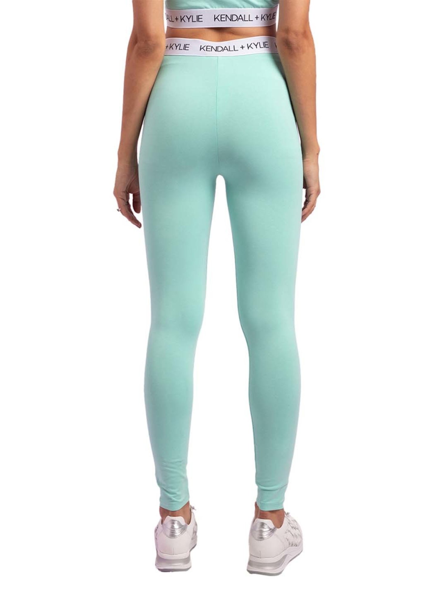 KENDALL + KYLIE Green Cotton Sports Tights