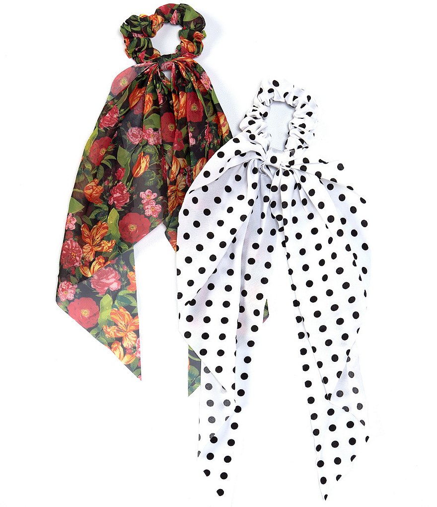 GB GB Girls Polka-Dot/Floral 2-Pack Hair Ties