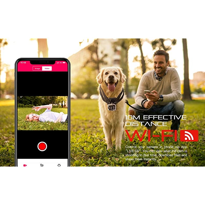 4K 20MP WiFi Action Camera External Microphone Remote Control EIS Stabilization Underwater 40M Waterproof Sport Camera Time Lapse with 2X1200mAh Batteries and 20 Accessories