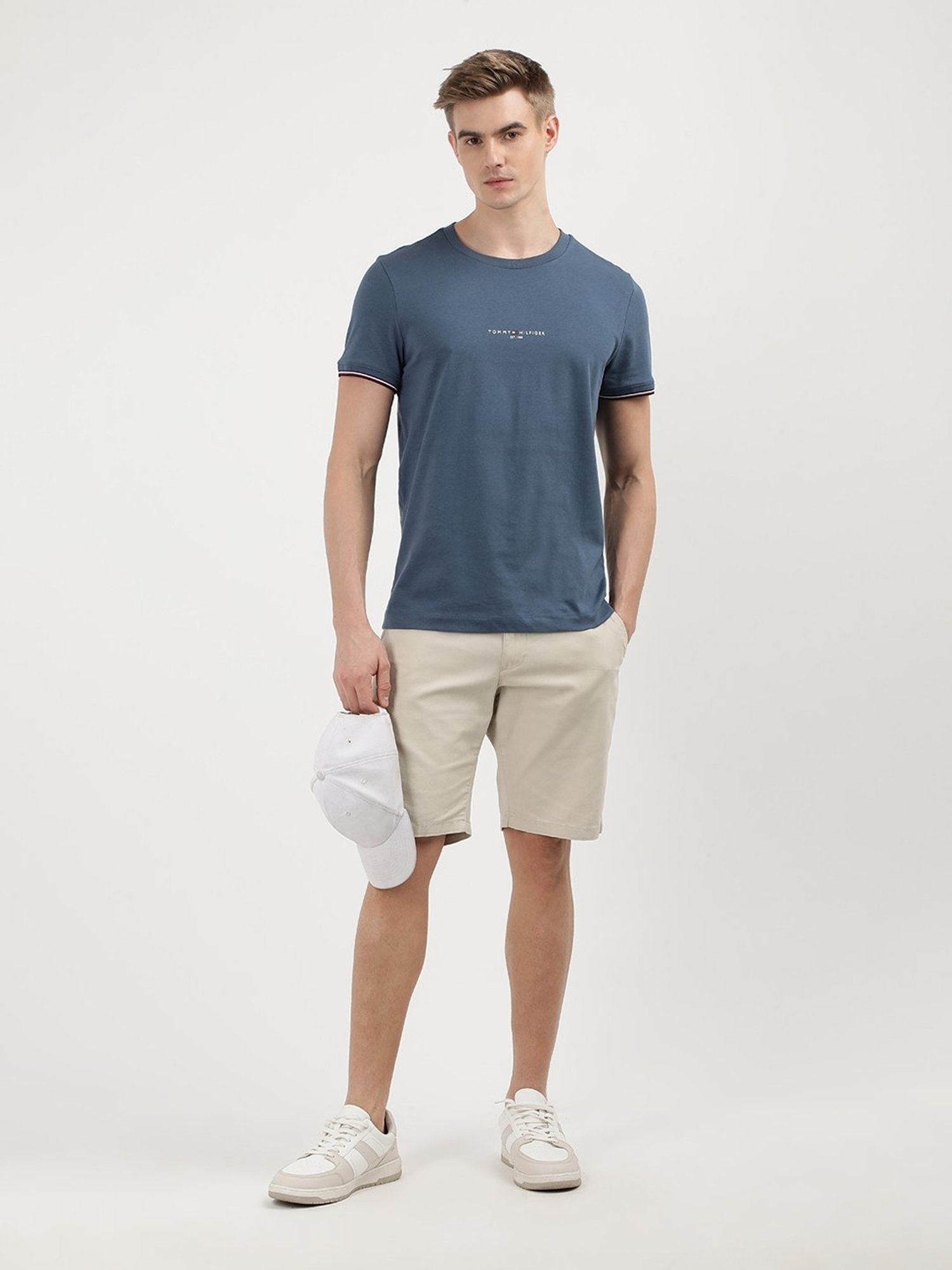 Tommy Hilfiger Aegean Sea Cotton Slim Fit Graphic T-Shirt