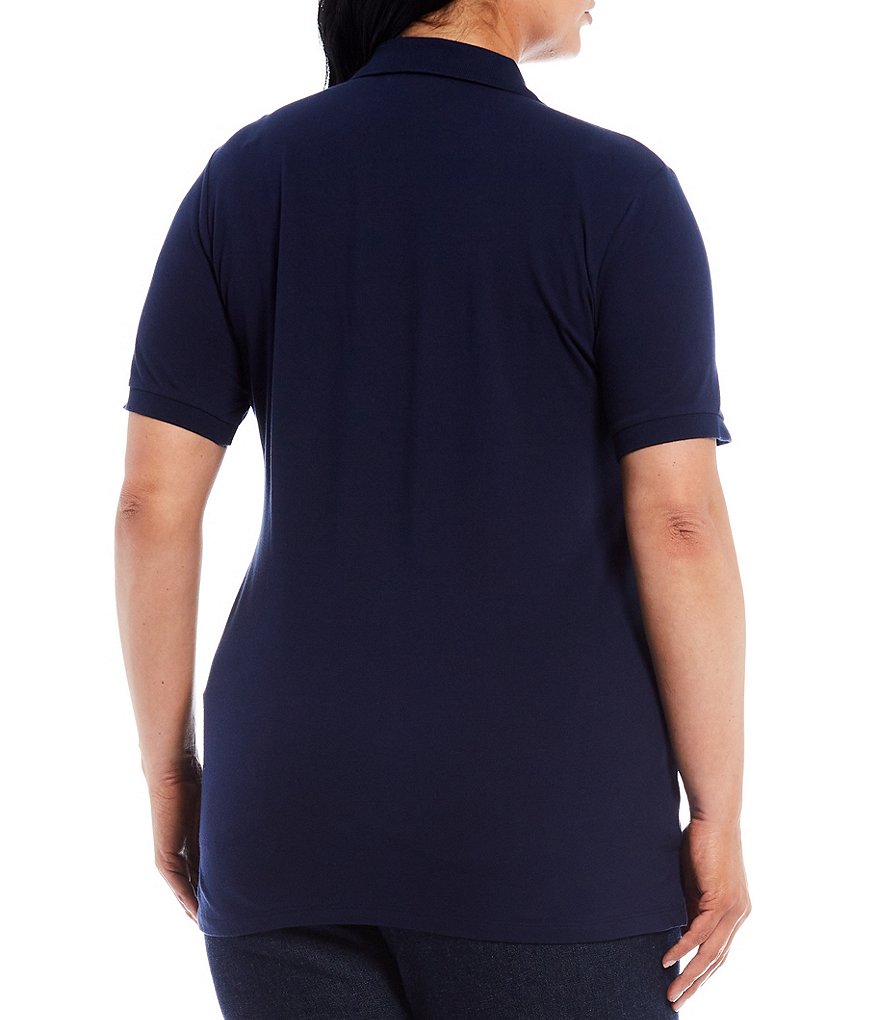 Lauren Ralph Lauren Plus Size Polo Neck Short Sleeve Pique Polo Shirt