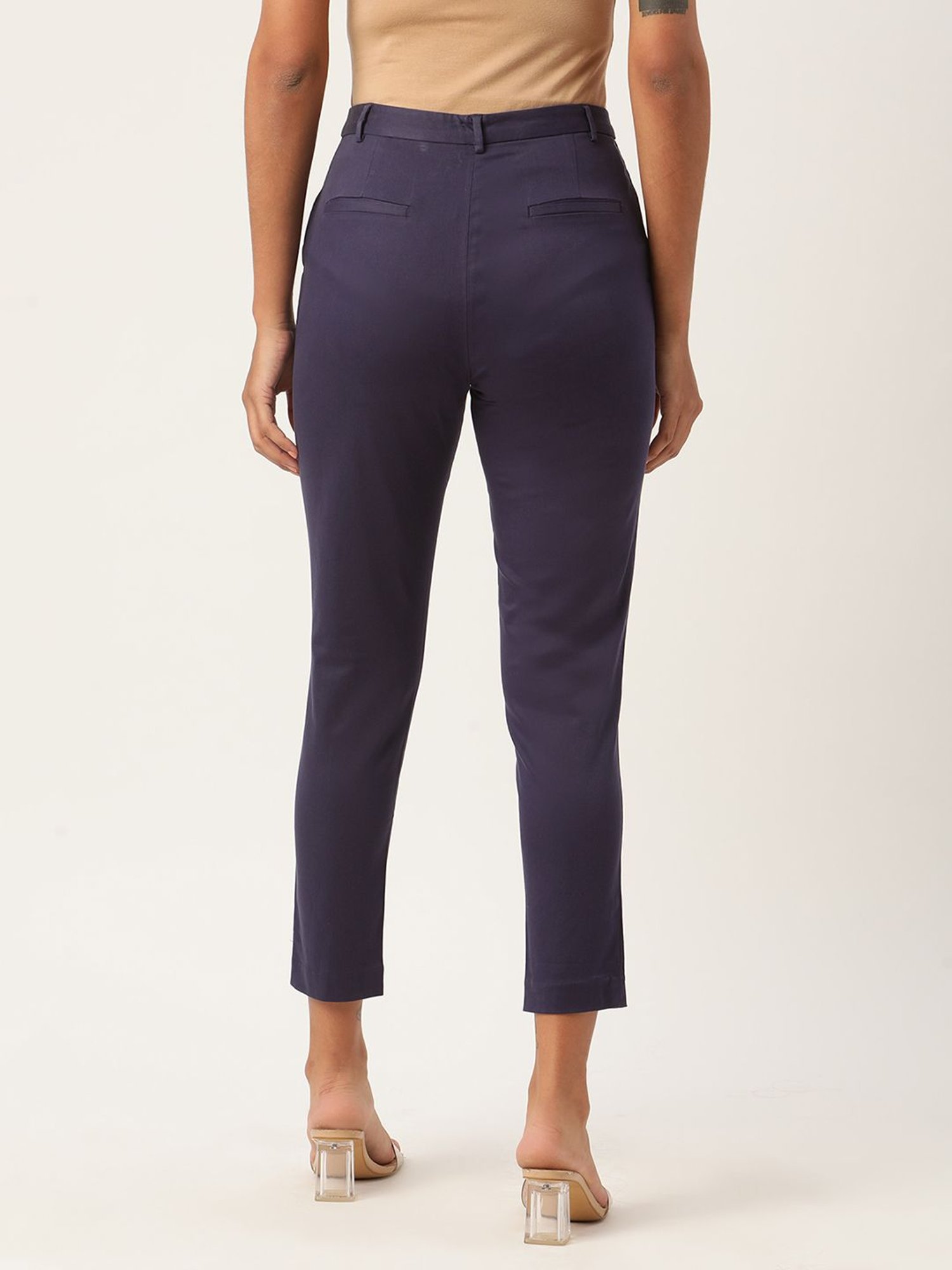 Rooted Blue Mid Rise Trousers