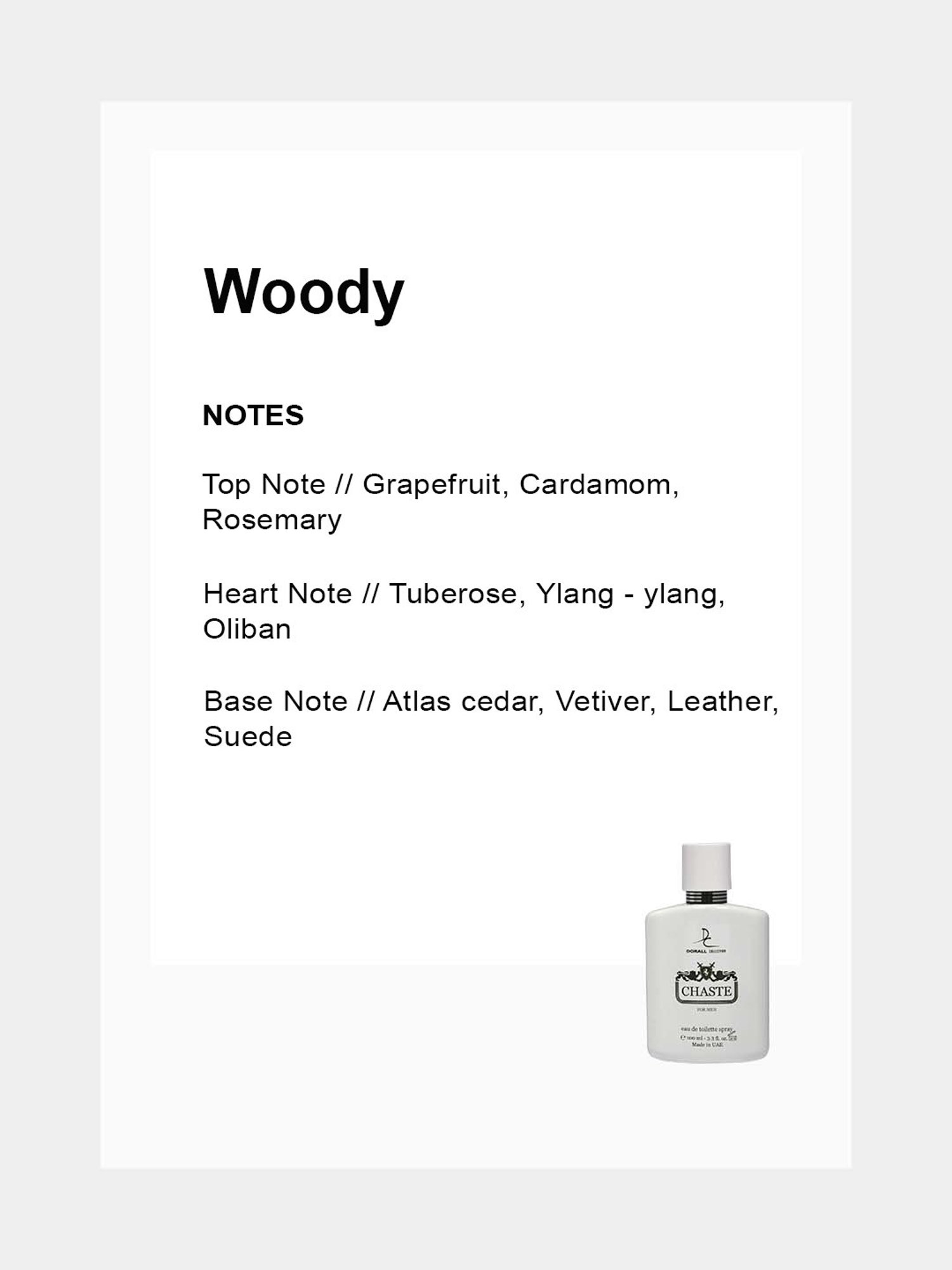 Dorall Collection Chaste Eau de Toilette for Men - 100 ml