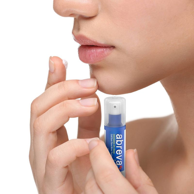 Abreva Docosanol 10% Cream Cold Sore/Fever Blister Treatment Pump - 0.07oz