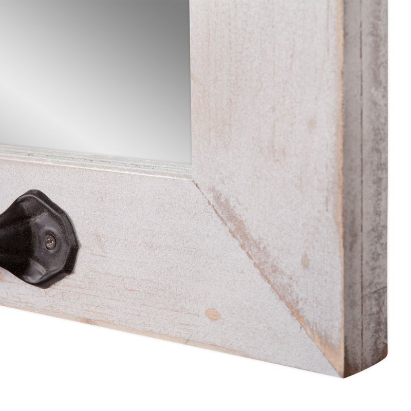 24"x36" Distressed Windowpane Wall Accent Mirror White - Patton Wall Decor