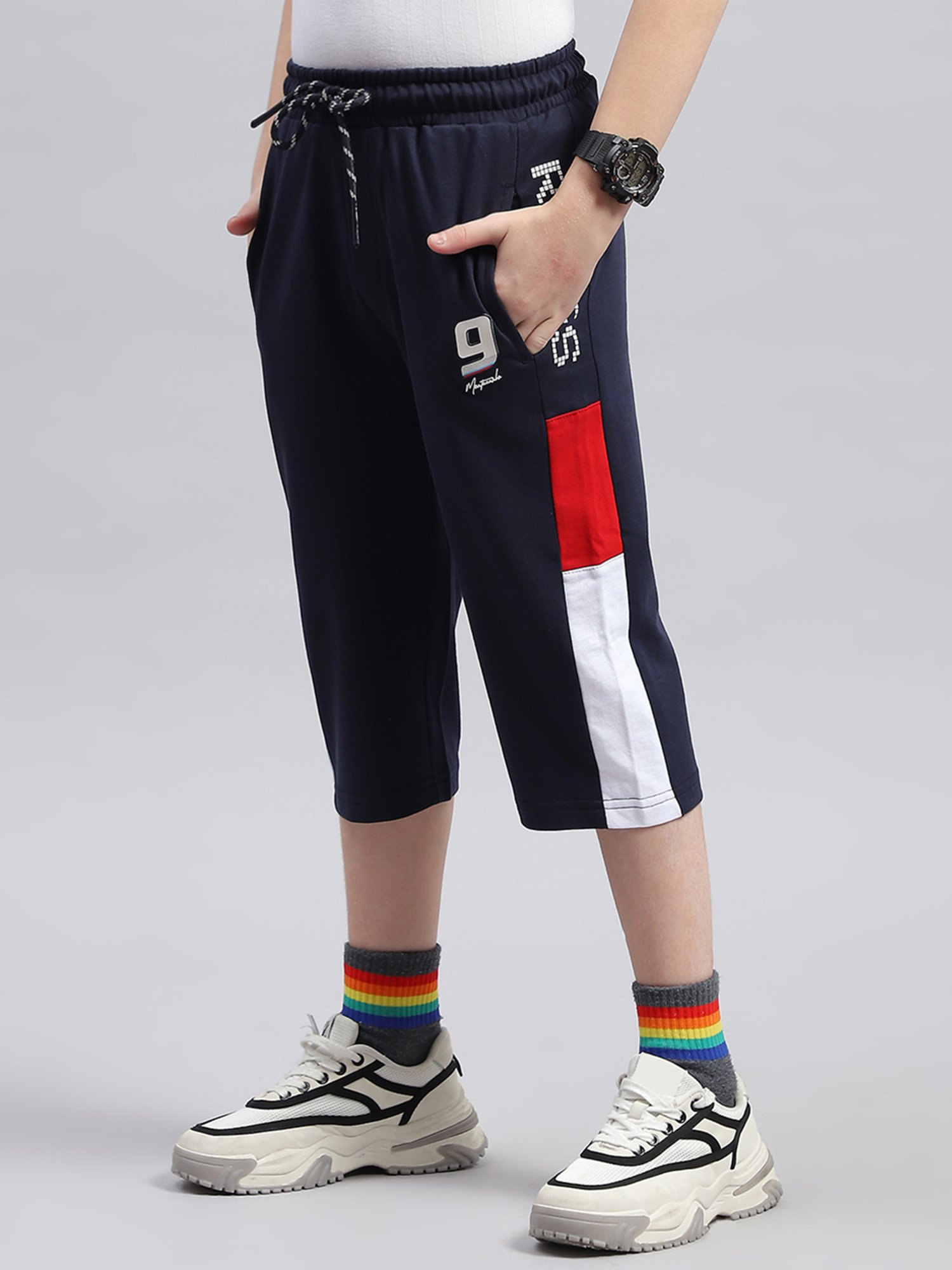 Monte Carlo Boys Navy Printed Capri