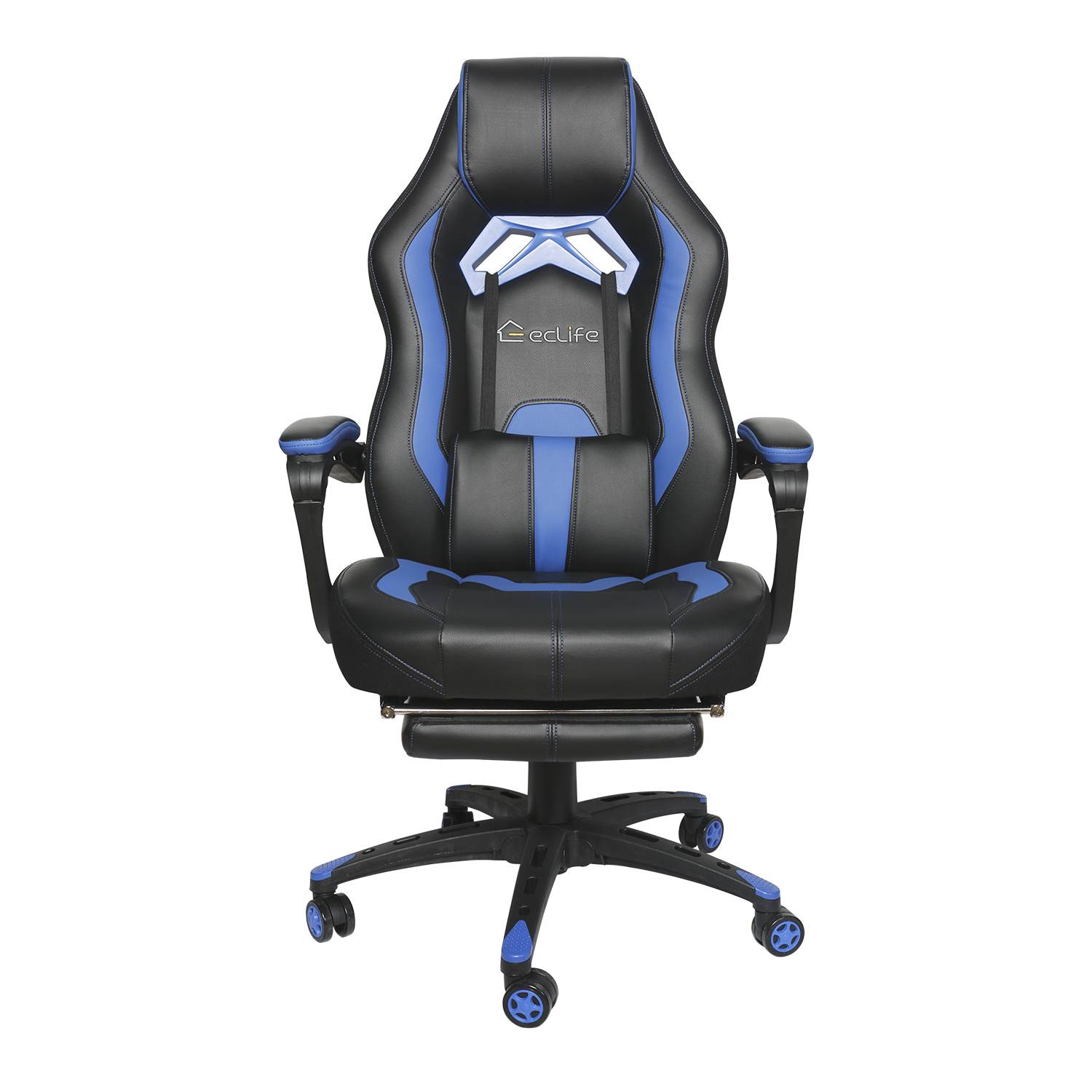 Ergonomic Gaming Chair, Home Office Computer Game Chair, Height Adjustment Recliner 360&deg; Swivel Rocker With Retractable Padded Footrest And Lumbar Pillow E-Sports Chair Super High-back Computer Chair