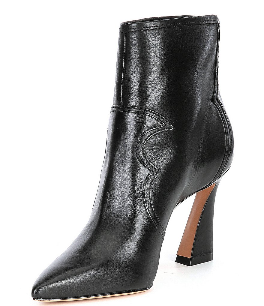 Schutz Olgah Leather Western Detail Booties